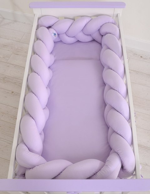 My Sweet Baby Ochraniacz warkocz pleciony do łóżeczka XXL - fioletowy